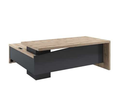 Стол руководителя с опорной тумбой Т-20.1000ПР с блоком розеток Стол руководителя с опорной тумбой Т-20.1000ПР с блоком розеток