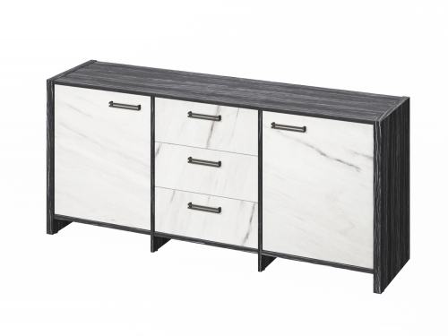 Тумба трехсекционная FB-13-01.G. Древесина Графит/Мрамор Леванто белый Тумба трехсекционная FB-13-01.G. Древесина Графит/Мрамор Леванто белый