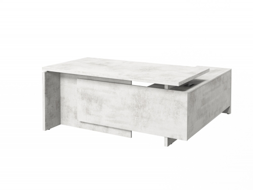 Стол с опорной тумбой FB-117L.DD (L) Хромикс белый Стол с опорной тумбой FB-117L.DD (L) Хромикс белый