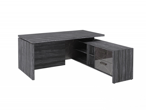 Стол с опорной тумбой FB-117R.GG Древесина Графит/Камень Пьетра Гриджиа черный Стол с опорной тумбой FB-117R.GG Древесина Графит/Камень Пьетра Гриджиа черный