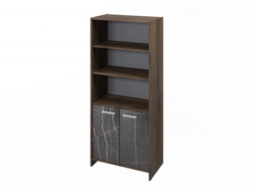 Шкаф для документов FI-672.G Орех Пацифик Табак/Камень Пьетра Гриджиа черный Шкаф для документов FI-672.G Орех Пацифик Табак/Камень Пьетра Гриджиа черный