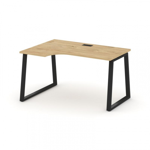Style Project Стол рабочий эргоном. SN-6T1.SPA-011(L) Акация Лорка/Металл Антрацит/Заглушка Пластик Style Project Стол рабочий эргоном. SN-6T1.SPA-011(L) Акация Лорка/Металл Антрацит/Заглушка Пластик