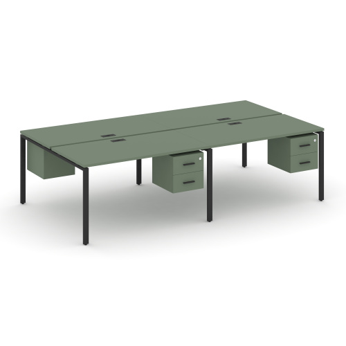 Бенч-система на 4 места с подвесными тумбами Concept CN.DRS-135