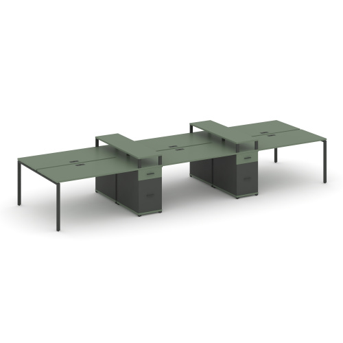 Бенч-система на 6 мест с 2 опорными тумбами Concept CN.DRS-470 фото 2 Бенч-система на 6 мест с 2 опорными тумбами Concept CN.DRS-470 фото 2