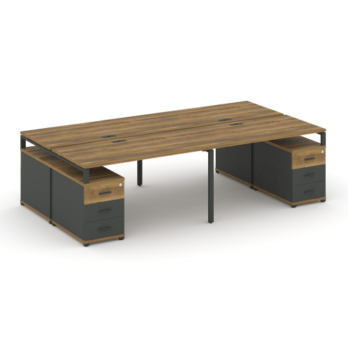 Бенч-система на 4 места с 2 опорными тумбами Concept CN.DRS-325 Бенч-система на 4 места с 2 опорными тумбами Concept CN.DRS-325