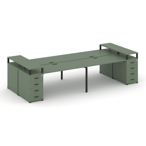 Бенч-система на 4 места с 2 опорными тумбами Concept CN.DRS-442 Бенч-система на 4 места с 2 опорными тумбами Concept CN.DRS-442