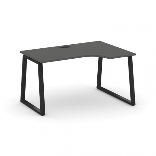 Style Project Стол рабочий эргоном. SN-6T1.SPA-002(R) Акация Лорка/Металл Антрацит/Заглушка Пластик фото 8