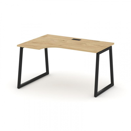 Style Project Стол рабочий эргоном. SN-4T1.SPA-011(L) Акация Лорка/Металл Антрацит/Заглушка Пластик