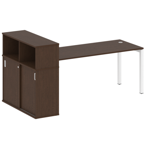 Стол офисный с шкафом-купе на П-обр. м/к Metal System Quattro 50БП.РС-СШК-3.5 фото 6