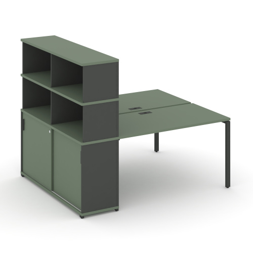 Бенч-система с опорным шкафом-купе с надставкой Concept CN.DRS-241 фото 2