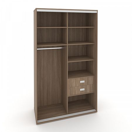 Корпус 2-х секционного шкафа высокого L=1400мм Maris SH.K2-4.1 K2