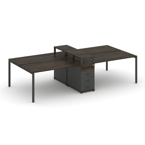 Бенч-система на 4 места с 1 опорной тумбой Concept CN.DRS-433 фото 3 Бенч-система на 4 места с 1 опорной тумбой Concept CN.DRS-433 фото 3