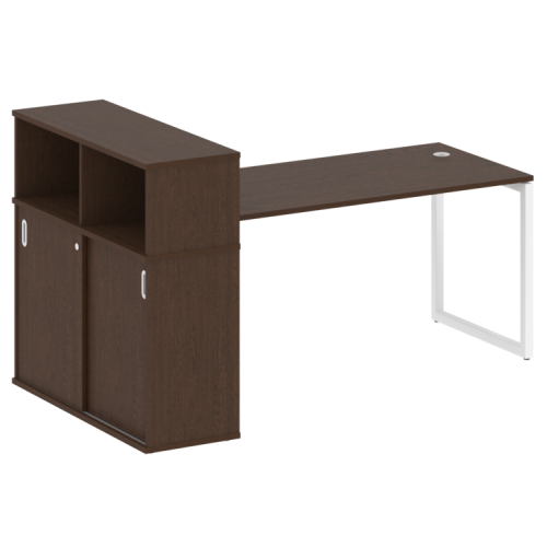 Стол офисный с шкафом-купе на О-обр. м/к Metal System Quattro 40БО.РС-СШК-3.4 фото 5 Стол офисный с шкафом-купе на О-обр. м/к Metal System Quattro 40БО.РС-СШК-3.4 фото 5