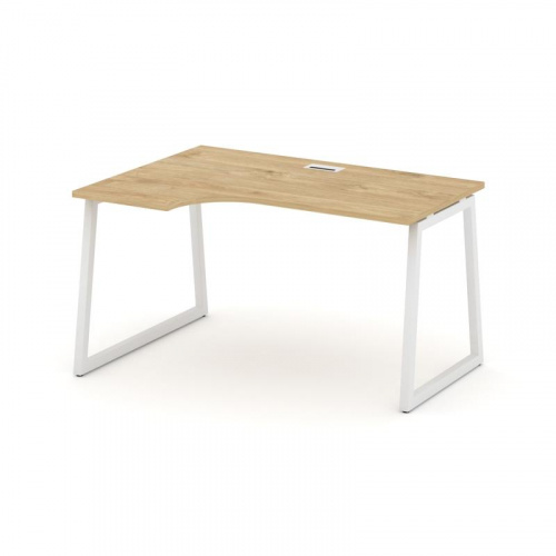 Style Project Стол рабочий эргоном. SN-4T1.SPA-011(L) Акация Лорка/Металл Антрацит/Заглушка Пластик фото 3