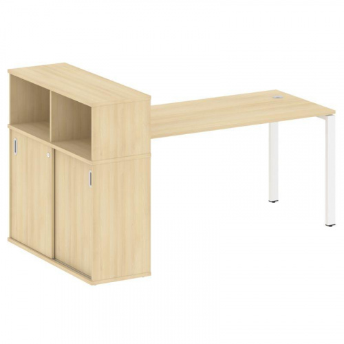 Стол письменный с шкафом-купе на П-обр. м/к Metal System БП.РС-СШК-3.4 Стол письменный с шкафом-купе на П-обр. м/к Metal System БП.РС-СШК-3.4