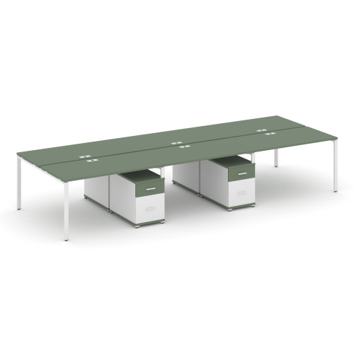 Бенч-система на 6 мест с 2 опорными тумбами Concept CN.DRS-345 фото 5