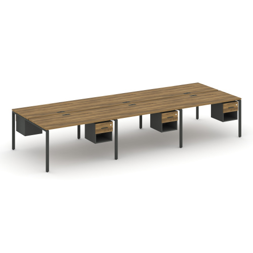 Бенч-система на 6 мест с подвесными тумбами Concept CN.DRS-159 Бенч-система на 6 мест с подвесными тумбами Concept CN.DRS-159