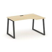 Style Project Стол рабочий эргоном. SN-6T1.SPA-002(R) Акация Лорка/Металл Антрацит/Заглушка Пластик