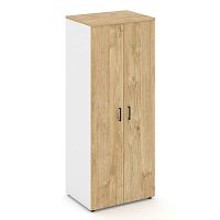 Style Project Гардероб широкий глубокий SN.GB.E-004 Белый/Тиквуд Светлый/Черный Ручки 796*600*1982