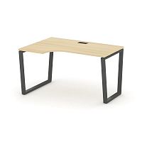 Style Project Стол рабочий эргоном. SN-6T2.SPA-021(L) Акация Лорка/Металл Антрацит/Заглушка Пластик
