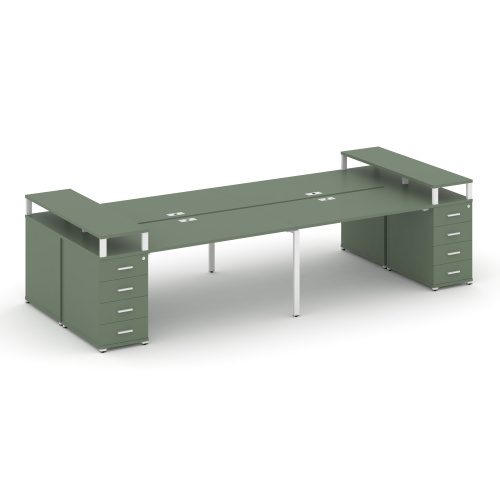 Бенч-система на 4 места с 2 опорными тумбами Concept CN.DRS-443 Бенч-система на 4 места с 2 опорными тумбами Concept CN.DRS-443