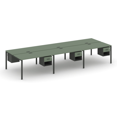 Бенч-система на 6 мест с подвесными тумбами Concept CN.DRS-159 фото 2 Бенч-система на 6 мест с подвесными тумбами Concept CN.DRS-159 фото 2