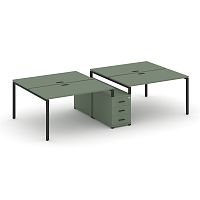 Бенч-система на 4 места с опорной тумбой Concept CN.DRS-311