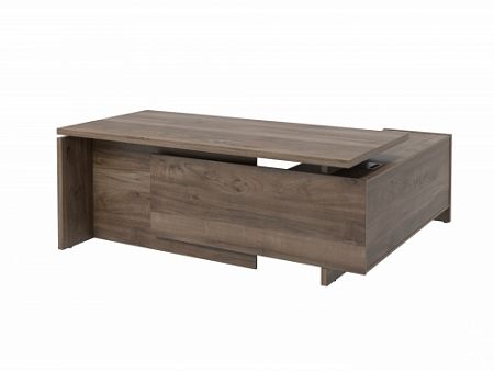 Стол с опорной тумбой FI-119L.DD Орех Пацифик Табак