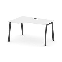 Style Project Стол рабочий эргоном. SN-4A.SPA-002(L) Белый/Металл Антрацит 1580*600/980*750