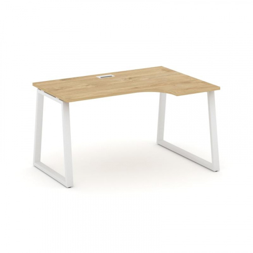 Style Project Стол рабочий эргоном. SN-6T1.SPA-002(R) Акация Лорка/Металл Антрацит/Заглушка Пластик фото 3