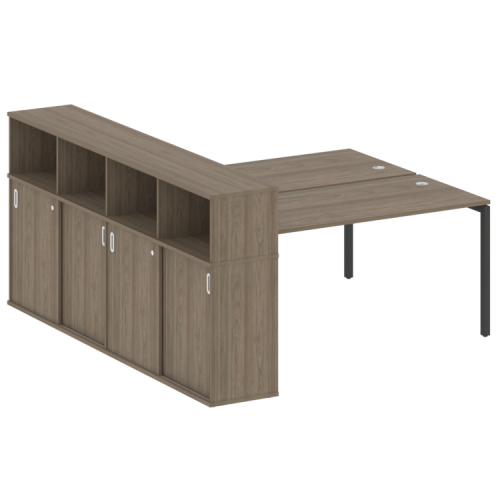 Бенч-система с шкафом-купе на П-обр. м/к Metal System Quattro 40БП.РС-СШК-4.4 Бенч-система с шкафом-купе на П-обр. м/к Metal System Quattro 40БП.РС-СШК-4.4