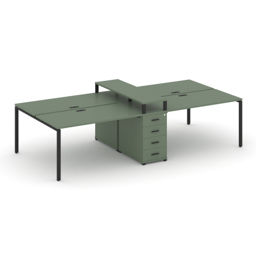 Бенч-система на 4 места с 1 опорной тумбой Concept CN.DRS-435