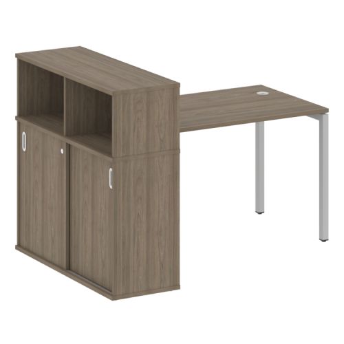 Стол офисный с шкафом-купе на П-обр. м/к Metal System Quattro 40БП.РС-СШК-3.2 фото 3 Стол офисный с шкафом-купе на П-обр. м/к Metal System Quattro 40БП.РС-СШК-3.2 фото 3