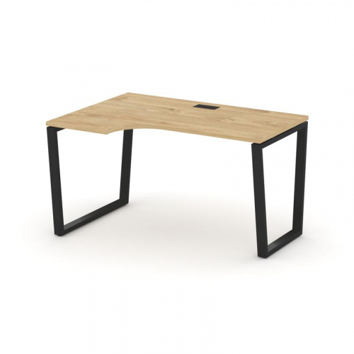 Style Project Стол рабочий эргоном. SN-6T2.SPA-021(L) Акация Лорка/Металл Антрацит/Заглушка Пластик