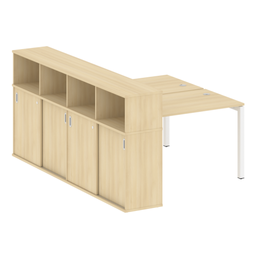 Бенч-система с шкафом-купе на П-обр. м/к Metal System Quattro 50БП.РС-СШК-4.2 фото 8