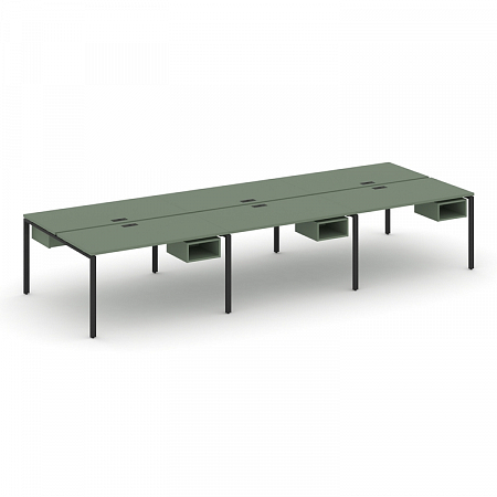 Бенч-система на 6 мест с подвесными тумбами Concept CN.DRS-143