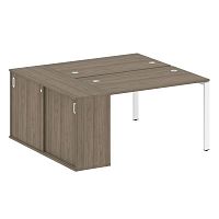 Бенч-система с шкафом-купе на П-обр. м/к Metal System БП.РС-СШК-1.2