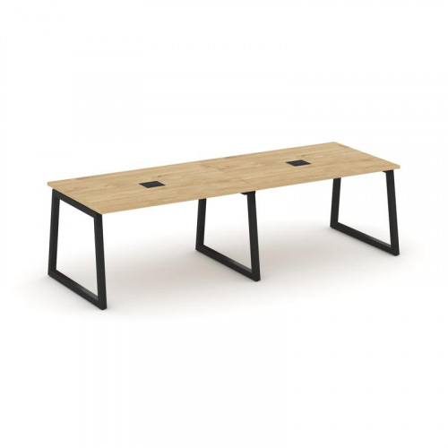 Style Project Стол переговорный SN-5T1.SPRG-011 Акация Лорка/Металл Антрацит/Заглушка Металл Антраци Style Project Стол переговорный SN-5T1.SPRG-011 Акация Лорка/Металл Антрацит/Заглушка Металл Антраци