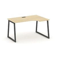 Style Project Стол рабочий эргоном. SN-4T1.SPA-012(R) Акация Лорка/Металл Антрацит/Заглушка Пластик
