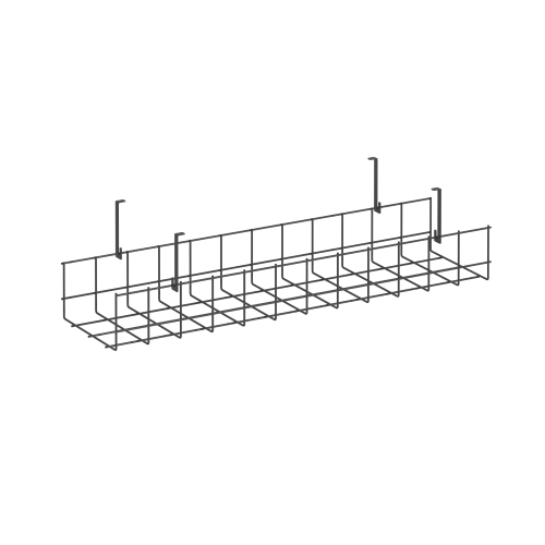Кабель-канал сетчатый широкий KK-S-60 Металл Антрацит 605*181*154 фото 3