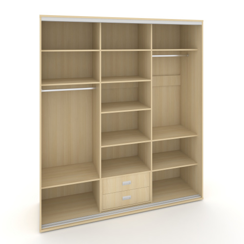 Корпус 3-х секционного шкафа высокого L=2219мм Maris SH.K3-5.1 K2