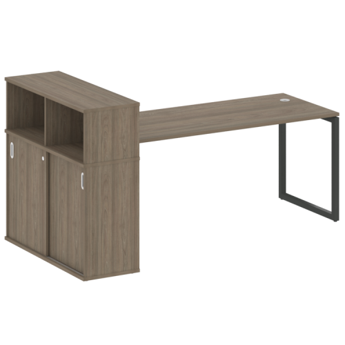 Стол офисный с шкафом-купе на О-обр. м/к Metal System Quattro 40БО.РС-СШК-3.5 Стол офисный с шкафом-купе на О-обр. м/к Metal System Quattro 40БО.РС-СШК-3.5