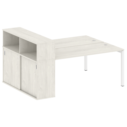 Бенч-система с шкафом-купе на П-обр. м/к Metal System Quattro 50БП.РС-СШК-2.4 фото 4