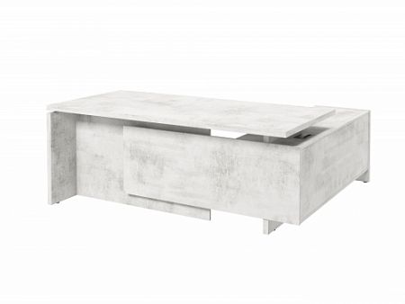 Стол с опорной тумбой FI-119L.DD Хромикс белый