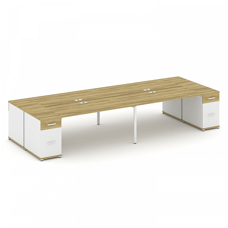 Бенч-система на 4 места с 2 опорными тумбами Concept CN.DRS-432