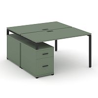 Бенч-система на 2 места с опорной тумбой Concept CN.DRS-308