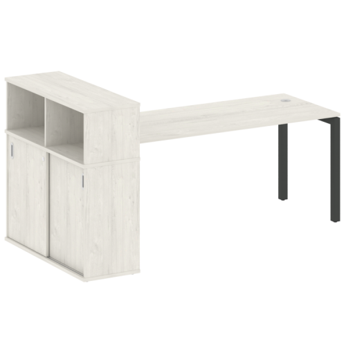 Стол офисный с шкафом-купе на П-обр. м/к Metal System Quattro 50БП.РС-СШК-3.5 фото 5