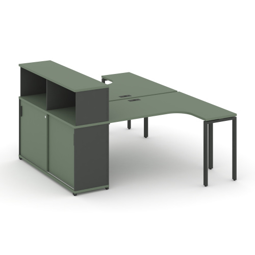 Бенч-система с опорным шкафом-купе с надставкой Concept CN.DSA-220 фото 2