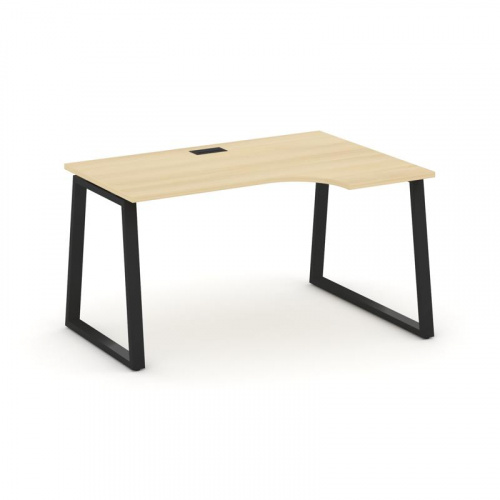 Style Project Стол рабочий эргоном. SN-6T1.SPA-002(R) Акация Лорка/Металл Антрацит/Заглушка Пластик фото 5