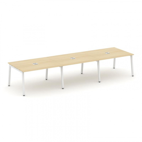 Style Project Стол переговорный SN-5A.SPRG-053 Тиквуд Светлый/Металл Белый 4410*1180*750 фото 18